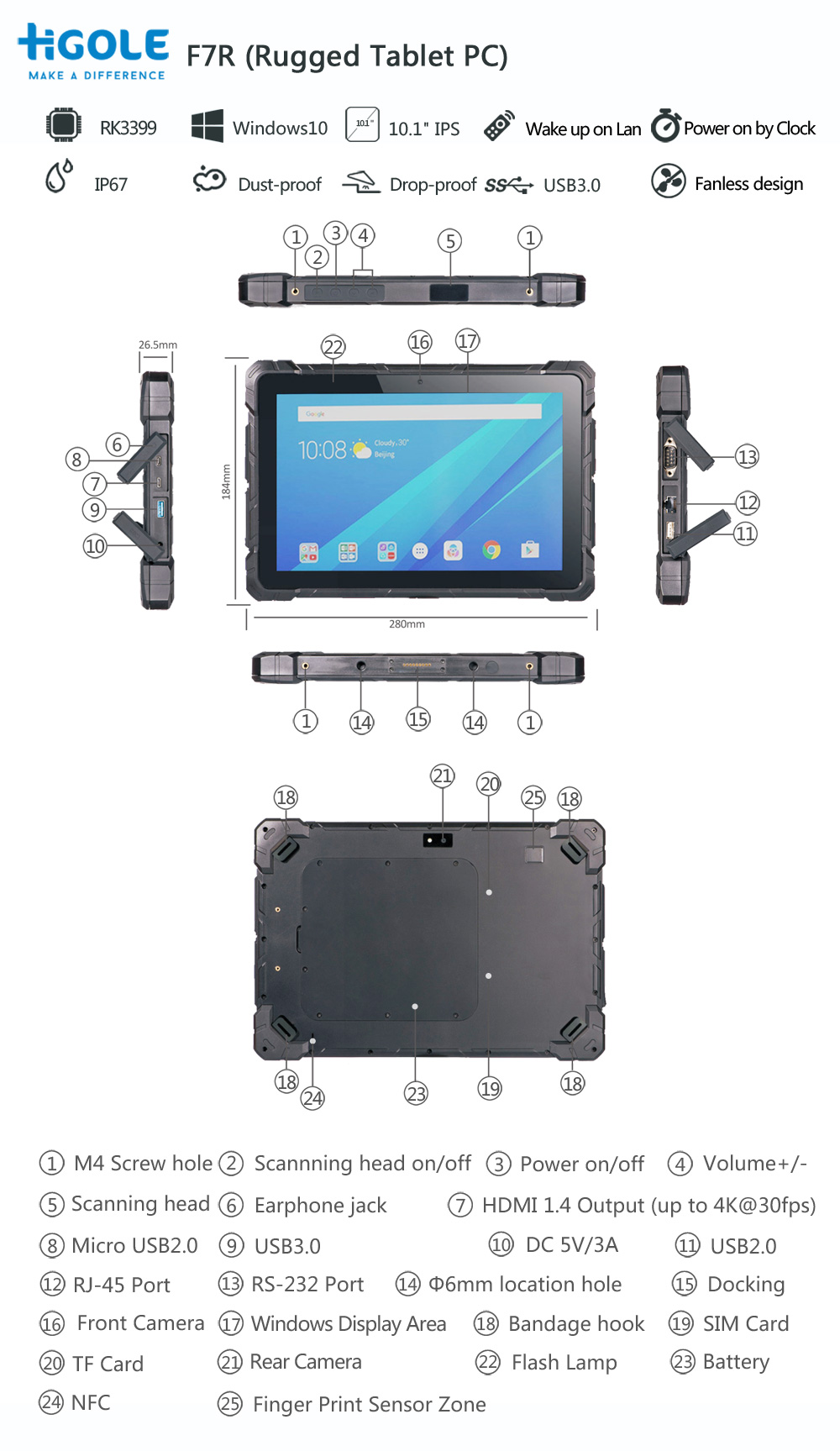 Android rugged tablet